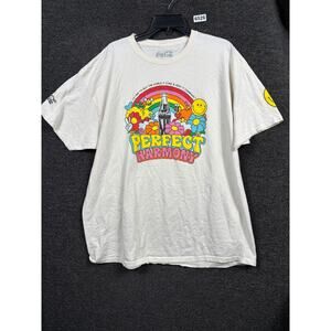 Coca-Cola Shirt Mens 2XL White Perfect Harmony Graphic Peace Smiley Tee Coke